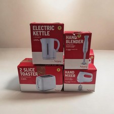 HOMCOM 1.7L Electric Fast Boil Kettle and 2 Slice Toaster Set, White