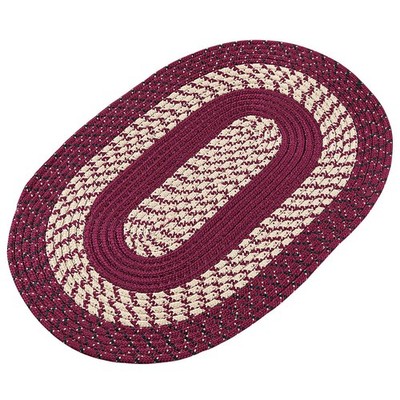 Two-Tone Country Braided Rug by OakRidge, Spruce, 5' x 7'