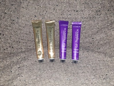 4 Tubes L'Oreal Superior Preference #3 Color & Shine-2 Shine/Protect/2Anti-Brass