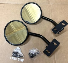 6 IN Pillar Mount DOOR OFF Mirrors STEEL FOR 1997- 2018 Jeep Wrangler TJ JK JKU