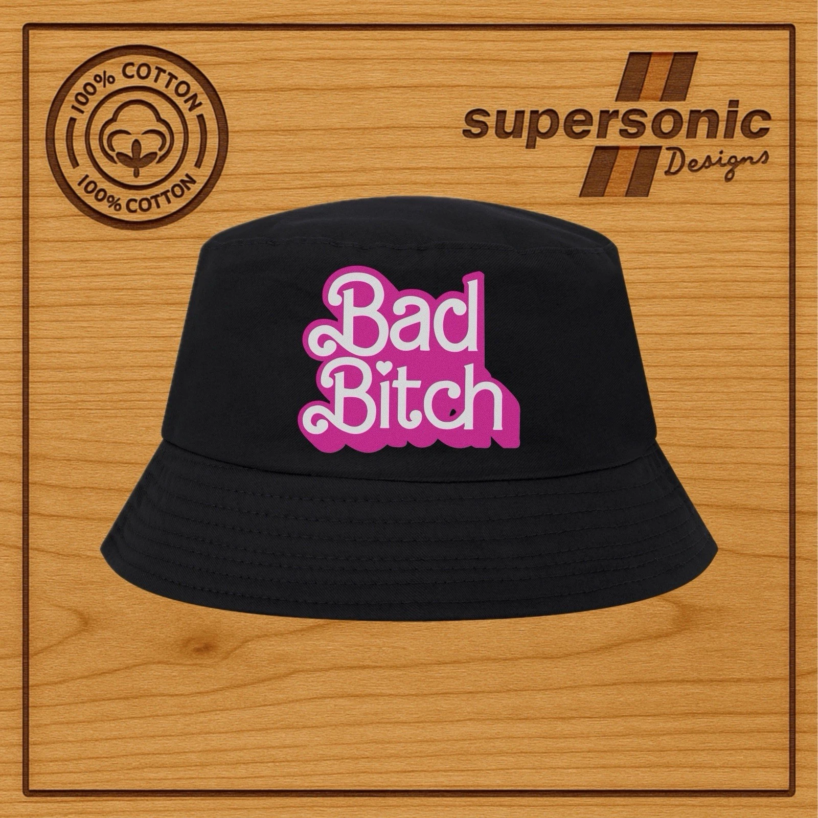 Barbie bucket hat with attitude! Choose from 2 colours and 2 designs. Adult size