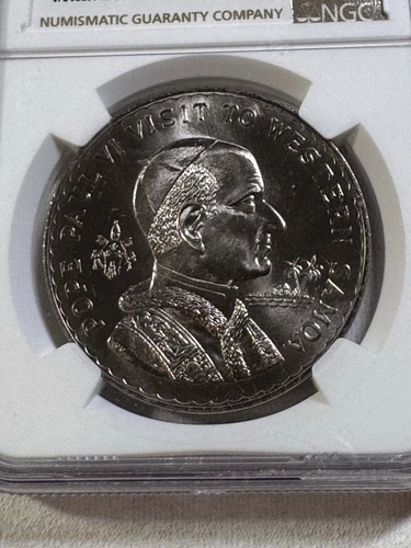 1970 Samoa $1 Pope Paul VI Visit Commemorative Graded MS 67 by NGC Low Mintage