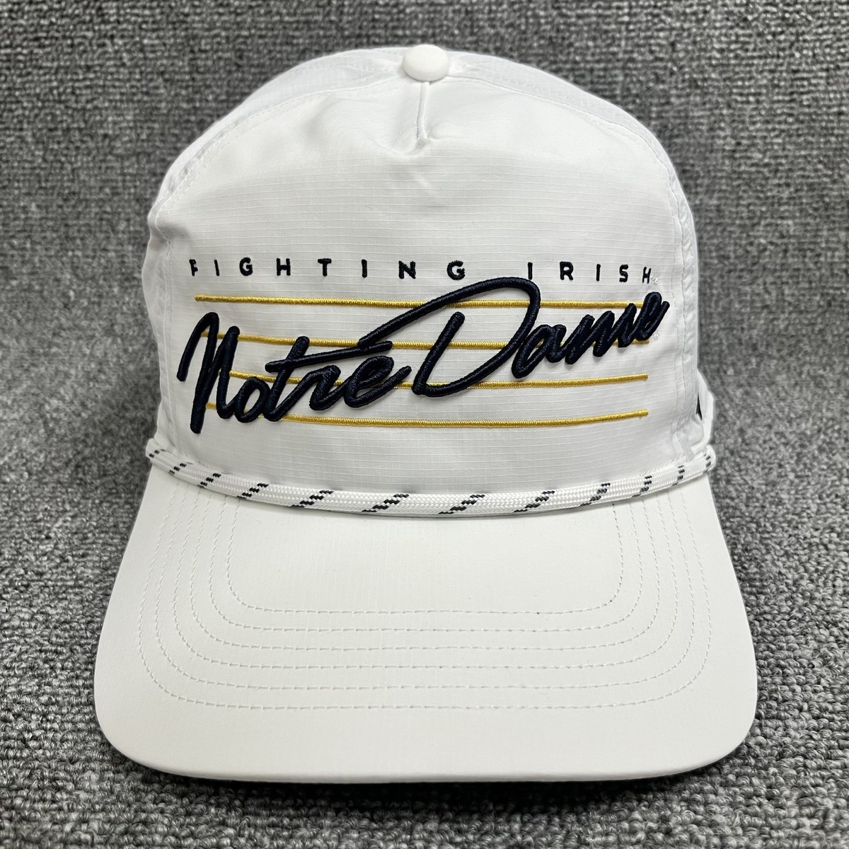 New '47 Brand Notre Dame Fighting Irish Hitch Rope Snapback Hat White