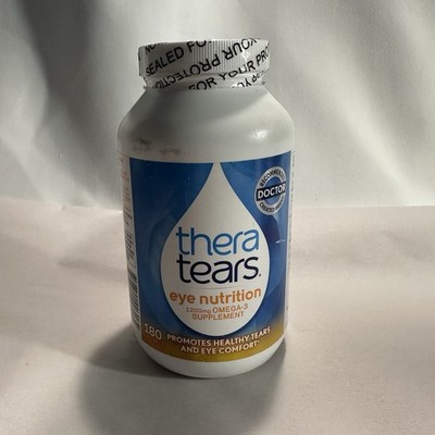 TheraTears 1200mg Omega-3 Supplement for Eye Nutrition, 180 Count (Exp. 02/28)