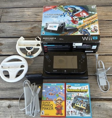 Nintendo Wii U Console Gaming System Deluxe Set With Games No