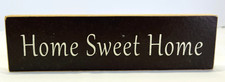 Home Sweet Home Primitive Rustic Farmhouse Wooden Sign Shelf Sitter Wall Plaque