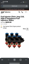 850cc FIC Fuel Injector Clinic Injectors Set for Jeep Wrangler 12+ 3.6L V6 HighZ