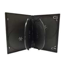 Progo Premium 14mm Standard Size 6-Disc DVD Case with Clear Sleeve - 5 pcs