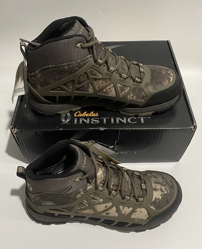 Cabela's Instinct Pursuitz Gore-Tex Hiking Hunting Boots Men's 9 D Green Black - Image 2 of 4