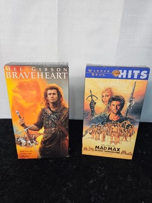 VHS lot of 2 movies: ''Braveheart'' & ''Mad Max Beyond the Thunderdome'', open