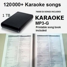 1TB USB Karaoke Media Collection 120K MP3 G Songs 76K DJ MP3 Eng/Span