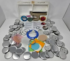 Badge-A-Minit Hand Press Pin Button Maker w/ Instruction Sheet & Accessories
