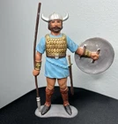 Vtg Louis Marx & Co. 6" Painted Figure Toy Shield Spear MCMLXIII Vikings 1963