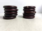 Wooden Curtain Rings X 10 With Eyelets 42mm Internal 70mm External Mahogany #6