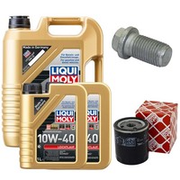 MotoröL Filter Set 10W-40 Liqui Moly 7 Liter + Schraube FüR Fiat Ducato Kasten