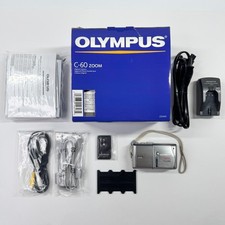 Olympus Camedia C-60 Zoom 6MP Digital Camera Compact 3x Zoom Box Mem Card Tested