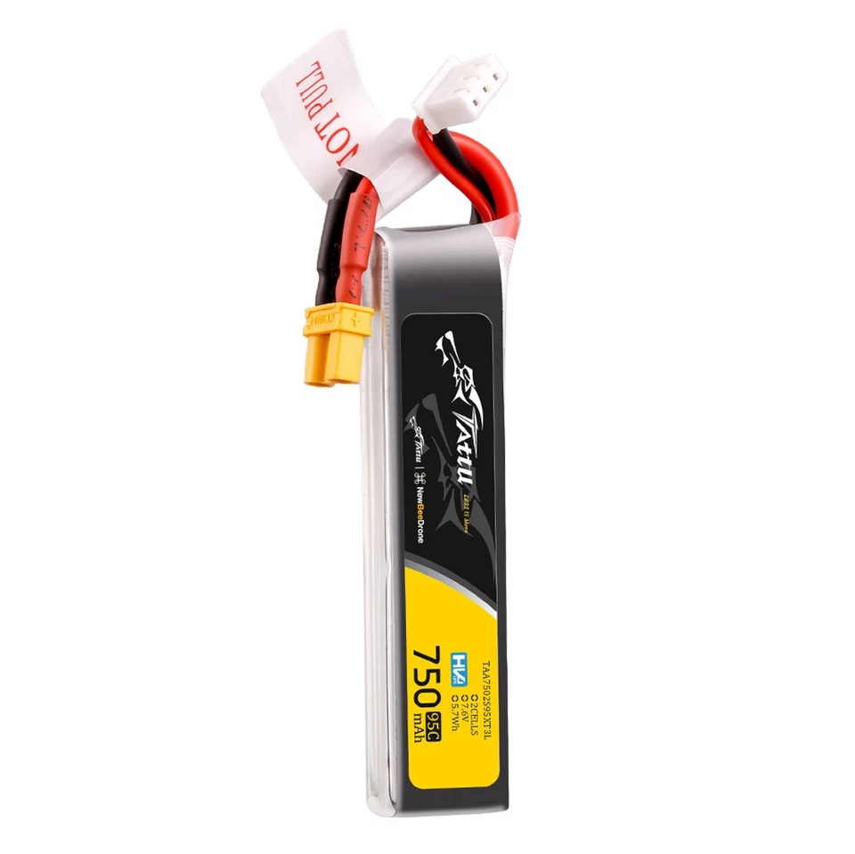 4X Tattu R-Line 750mAh 95C 7.6V 2S Lipo Battery HV XT30 For RC FPV Quadcopter US - Image 2 of 4