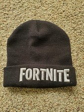 Official Fortnite Video Game Youth Kids Boys Girls Black Beanie Winter Hat