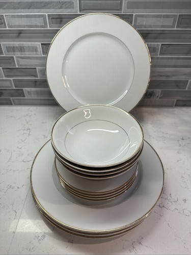 SONNET White w/Gold Trim Fine China Dinnerware Set Serving for 4 JAPAN - Picture 2 of 16
