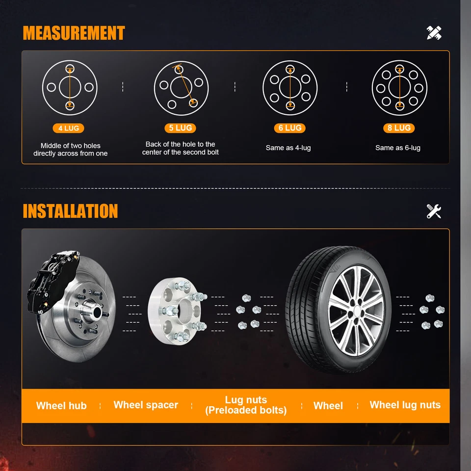 Espaciadores de rueda MIROZO 2X 1.25" 5x4.5 12x1.5 para Lexus RC300 Suzuki Grand Vitara Foto 3 de 4