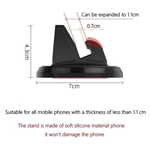 360° Support de support de téléphone portable pour tableau de bord de voiture - Photo 3/22