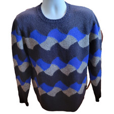 Drumohr 100 Lambswool Patterned Crewneck Sweater 52 M / L italy 595