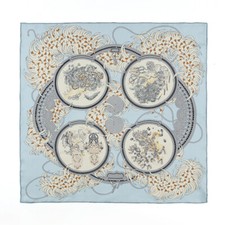 New Spring 2025 Boutique 100 Mulberry Twill Silk Legend Printed Square Scarf 25