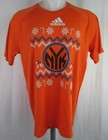 New York Knicks NBA Adidas Men's Cross Stitch/Christmas Style T-Shirt