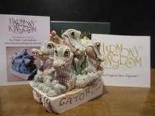Harmony Kingdom Gamboling Gators V1 UK Made Box Figurine Event Pc Artist Sgn