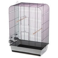 Duvo+ VogelkäFig Nina Grau/Schwarz 54X34X75Cm Mit Futter- Und Trinknapf