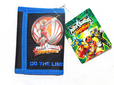 NEW WITH TAG POWER RANGERS WILD FORCE 2003 LICENSED KIDS TRIFOLD WALLET BLUE