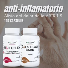 Glucosamine & Cat's Claw Blend - JOINT SUPPORT - Arthritis Pain Relief - 120Tab