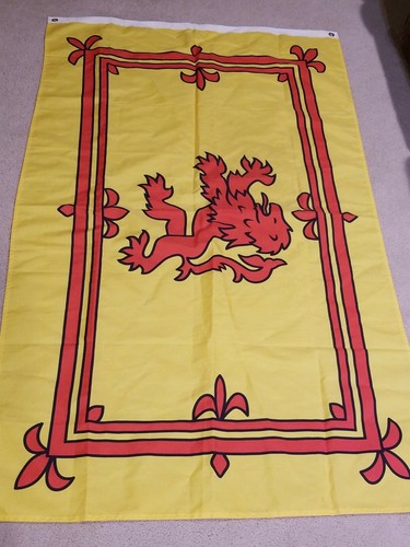SCOTLAND RAMPANT LION FLAG 3X5' FOOT POLYESTER INSIDE & OUTSIDE