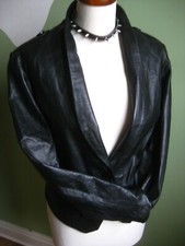 New Wave Leather Jacket 14 12 Tux Dj Punk Steampunk Goth Calla Lily Blazer