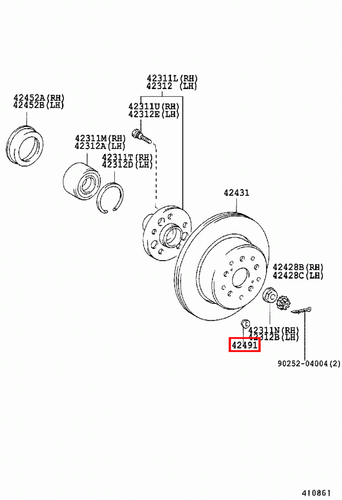 Genuine RAV4 ZSA44 ZSA42 Regius KCH40 Rear Hand Brake Shoe Adjuster Plug x2 - Picture 17 of 20