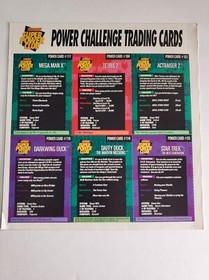 NES SNES N64 Super Power Club Challenge Trading Cards #'s 93/104/107/114/117/119