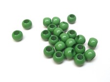 100 pcs. Army Green Glossy Ball Spacer Beads - 10mm - 4.7mm Hole -Fit Paracord