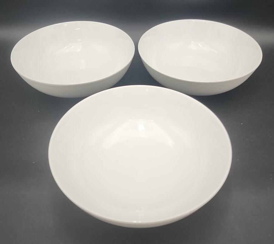 3FITZ & FLOYD EVERYDAY WHITE 9 1/4" ROUND VEGETABLE SIDE DISH SERVING