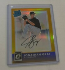 Jonathan Gray RC Auto autograph /5 Gold Refractor  Rookie Jon 2016 Donruss Optic