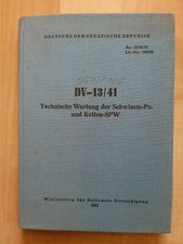 NVA Vorschrift A051/1/105 DV-13/41 Wartung Schwimm-Pz und Ketten-SPW 1967