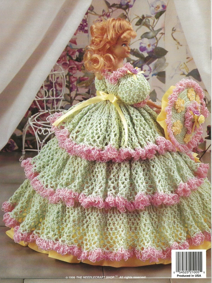Charleen of Dallas Crochet Ladies of Fashion Barbie Doll Parasol Southern Book - Image 2 of 2