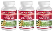 Mental  Sexual Health - Ginseng Root Extract Powder 350mg 180 Capsules, 3 B 