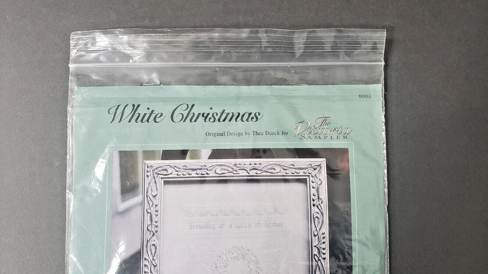 Victoria Sampler DREAMING OF A WHITE CHRISTMAS Heirloom Cross Stitch Hardanger - Image 3 of 4