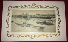 CARTE POSTALE À SYSTÈME . SOUVENIR DU RHIN, FIN XIXÈME .