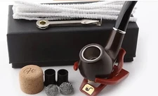 Wooden Smoking Pipe Tobacco Cigarettes Cigar Pipes Wood Sence Acrylic Set Gift