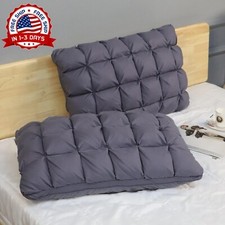 Juego De 2 Almohadas De Pluma De Ganso Para Dormir Tama o Queen Gris NUEVO US