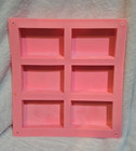 Set Of 6 - 6 Cavity Pans Trays Silicone Mold Brownie Mini Loaf Baking Molds