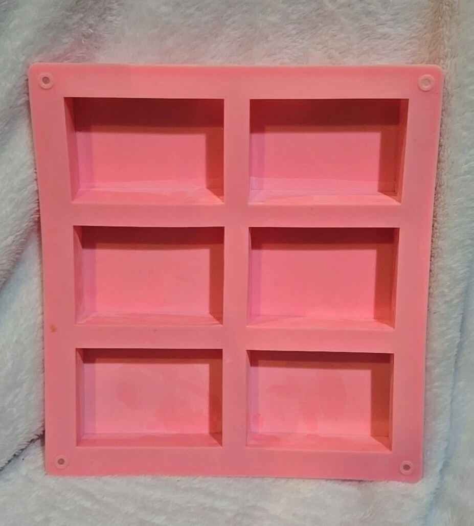 Set Of 6 - 6 Cavity Pans Trays Silicone Mold Brownie Mini Loaf Baking Molds