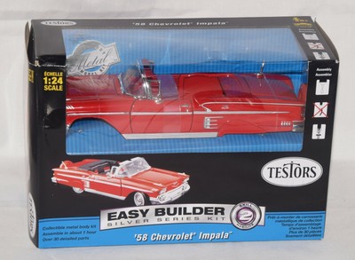 Testors Easy Builder Silver Series Metal Body '58 Chevrolet Impala 1:24 Kit