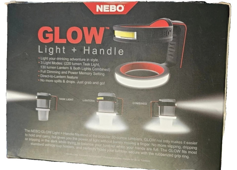 NEBO GLOW Handle Flashlight Task Light for 30oz & 20oz Tumblers 220 Lumen Light  - Image 2 of 2